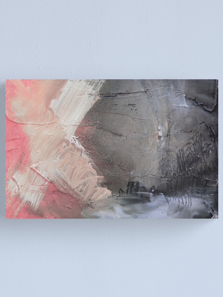 Small abstract art on canvas, Pink painting