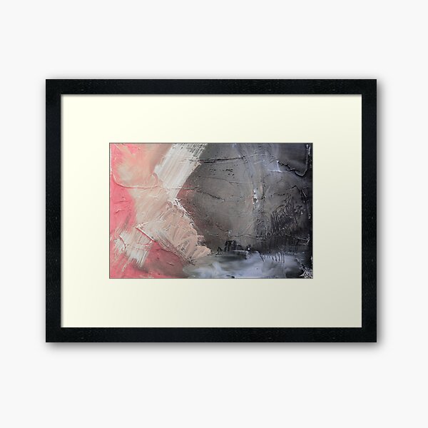 Starting Point,Pink Blue Abstract Giclee,Pink grey Giclee Print,Abstract Painting,pink white Giclee,pink grey print,pink wall art Framed Art Print