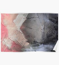 Starting Point,Pink Blue Abstract Giclee,Pink grey Giclee Print,Abstract Painting,pink white Giclee,pink grey print,pink wall art Poster