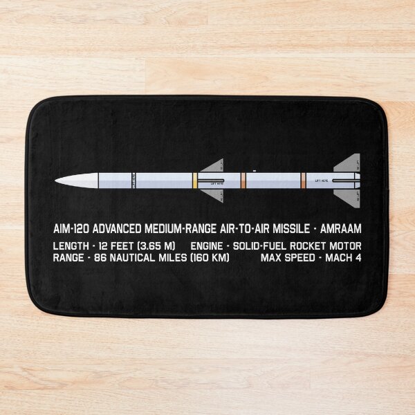 Item preview, AIM-120 AMRAAM Air to Air Missile Infographic Diagram designed and sold by MilitaryMart.