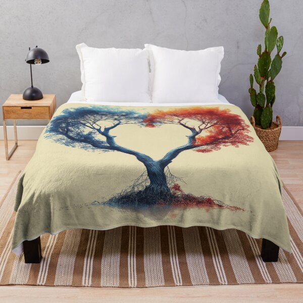 Item preview, Two trees, growing side by side, gracefully intertwine their branches, designed and sold by kelvinmonye.