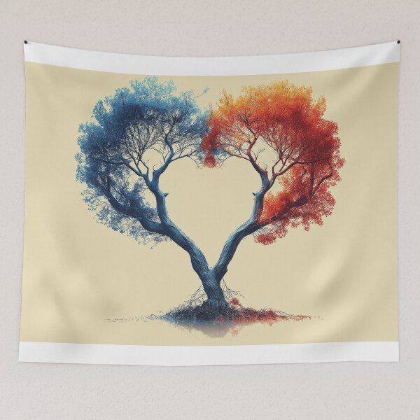 Item preview, Two trees, growing side by side, gracefully intertwine their branches, designed and sold by kelvinmonye.