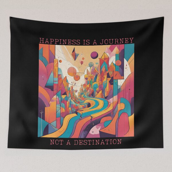 Item preview, Colorful Happiness Journey Abstract Art designed and sold by ChicTrendz.