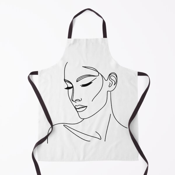 Item preview, One line woman face drawing, Abstract minimal female single line art (No color) designed and sold by MusesWhispers.