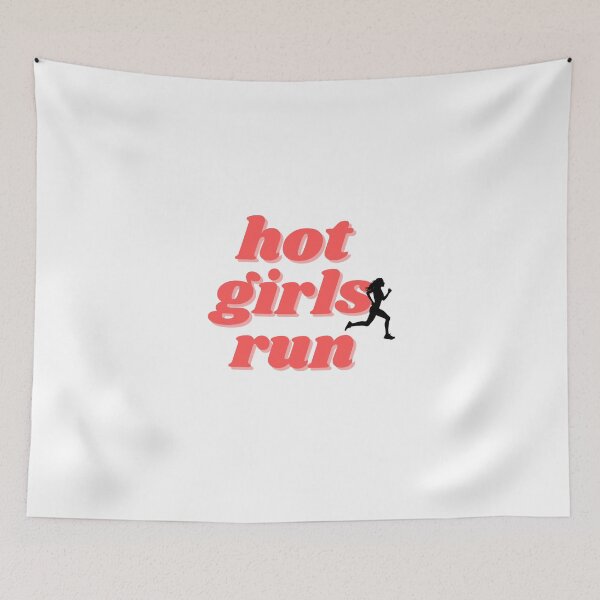 Item preview, hot girls run, red design designed and sold by ChiWellness Shop.