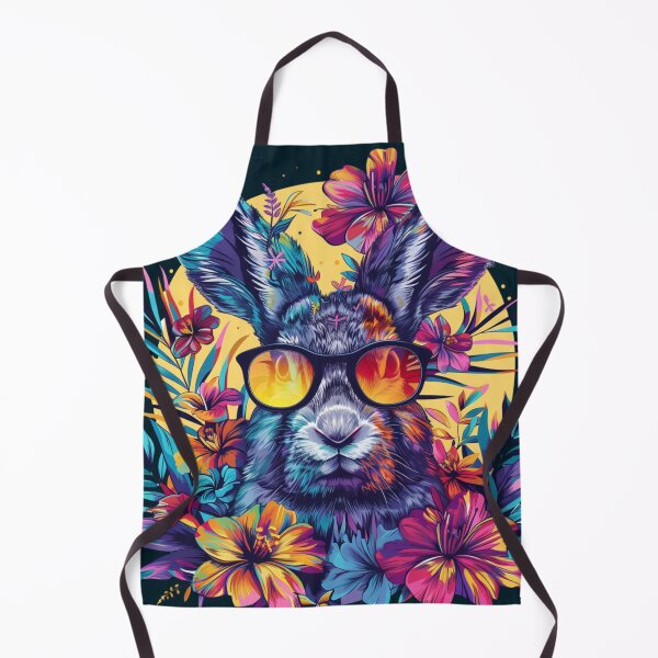 Item preview, Vibrant Psychedelic Bunny Jungle Design designed and sold by Ace Apparel Attire.
