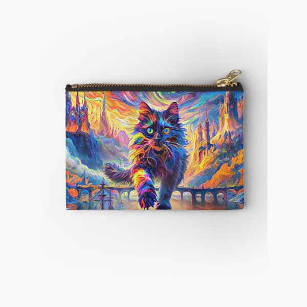 Item preview, Stylised cat and castle. DeepDream designed and sold by blackhalt.
