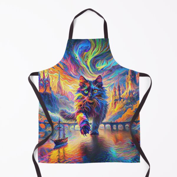 Item preview, Stylised cat and castle. DeepDream designed and sold by blackhalt.