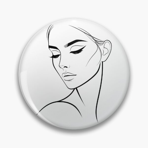 Item preview, One line woman face drawing, Single line art (No color) designed and sold by MusesWhispers.