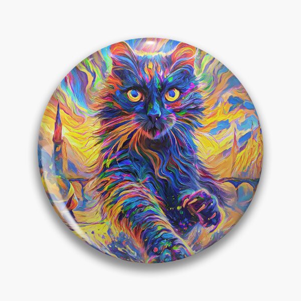Item preview, Stylised cat and castle. DeepDream designed and sold by blackhalt.