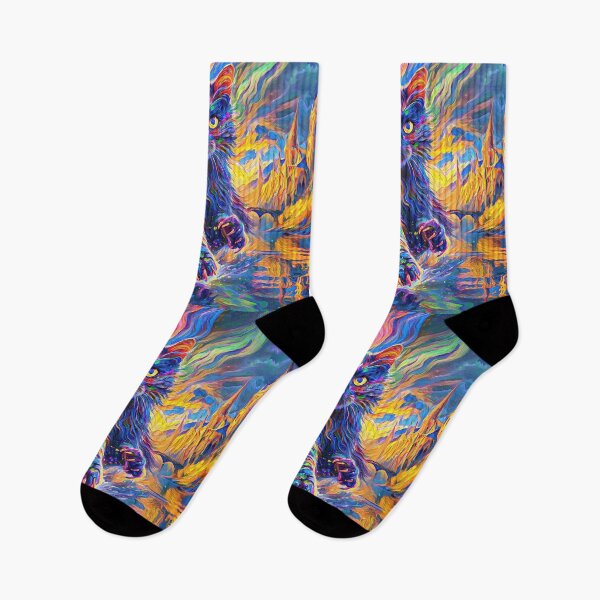 Item preview, Stylised cat and castle. DeepDream designed and sold by blackhalt.
