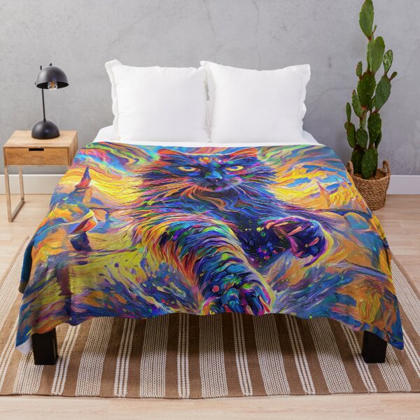 Item preview, Stylised cat and castle. DeepDream designed and sold by blackhalt.