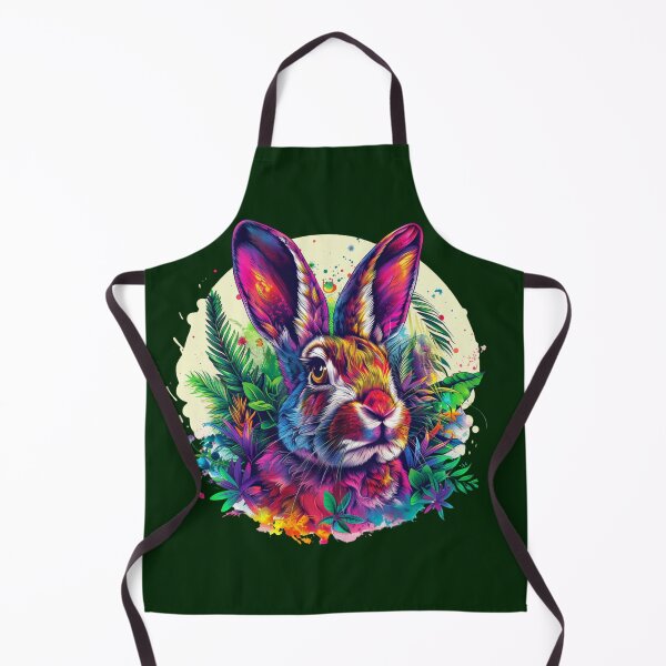 Item preview, Vivid Vector Logo: Psychedelic Bunny in Jungle designed and sold by Ace Apparel Attire.
