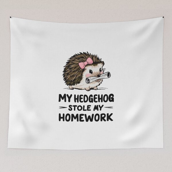 Item preview, My hedgehog stole my homework designed and sold by HandicraftArt.