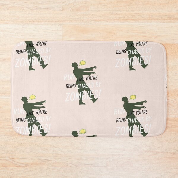 Item preview, Run LIKE YOU'RE being CHASED BY ZOMBIES! | Pastel Pink Background designed and sold by RM-Journey.