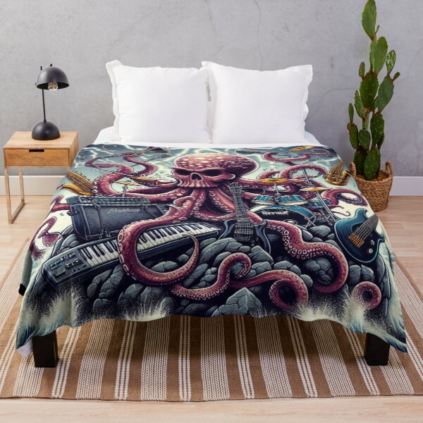 Item preview, Metalhead Octopus designed and sold by Oryartil.