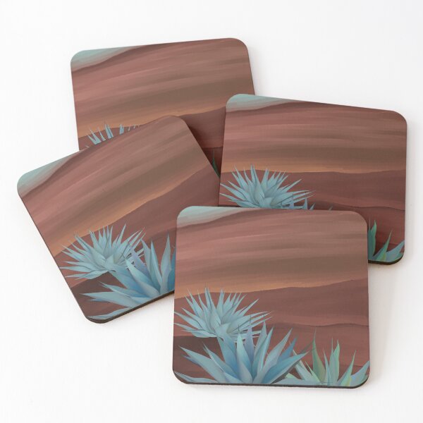 Item preview, red cliff and agave acrylic design designed and sold by paulinesieting.
