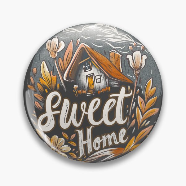 Item preview, Cozy Cottage Illustration with Sweet Home Calligraphy designed and sold by RuyaFab.