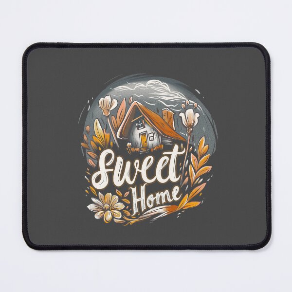 Item preview, Cozy Cottage Illustration with Sweet Home Calligraphy designed and sold by RuyaFab.