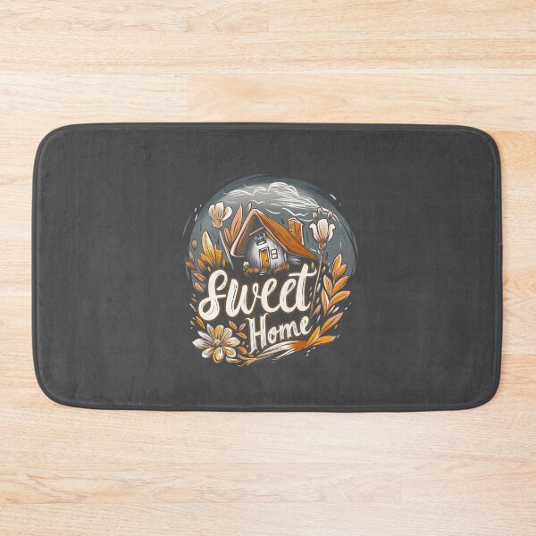 Item preview, Cozy Cottage Illustration with Sweet Home Calligraphy designed and sold by RuyaFab.