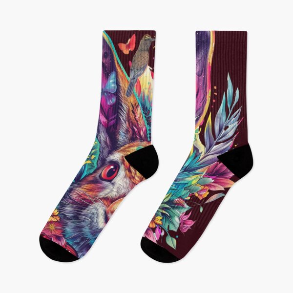 Item preview, Expressive Bunny Jungle Logo: Vibrant Vector designed and sold by Ace Apparel  Attire.