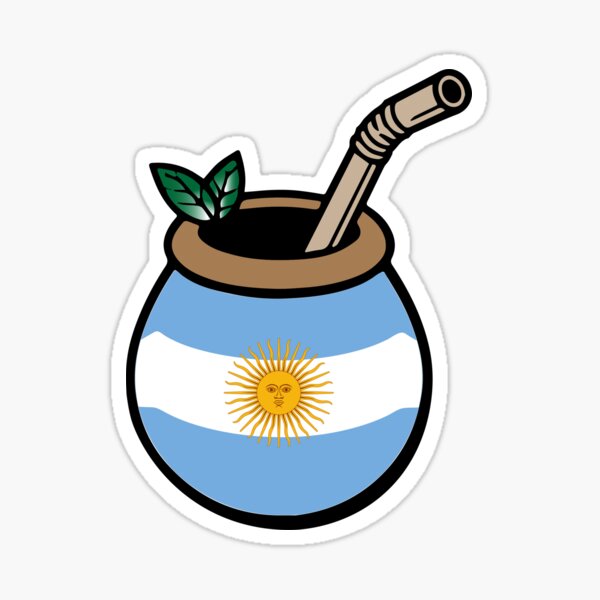 Vista previa del artículo con la obra «Yerba Mate Bandera Argentina», diseñado y vendido por Domiska.