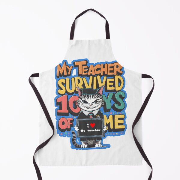 Item preview, My teacher survived 100 days of me - funny cat designed and sold by Micjr.