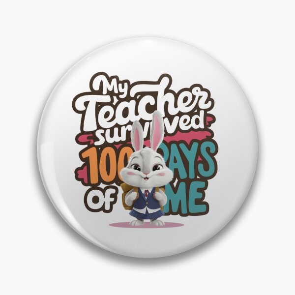 Item preview, My teacher survived 100 days of me - funny bunny designed and sold by Micjr.