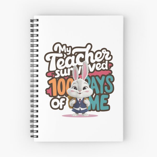 Item preview, My teacher survived 100 days of me - funny bunny designed and sold by Micjr.