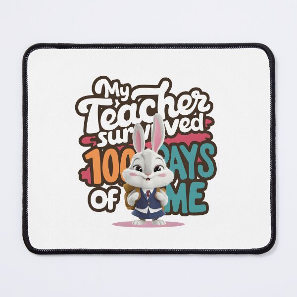 Item preview, My teacher survived 100 days of me - funny bunny designed and sold by Micjr.