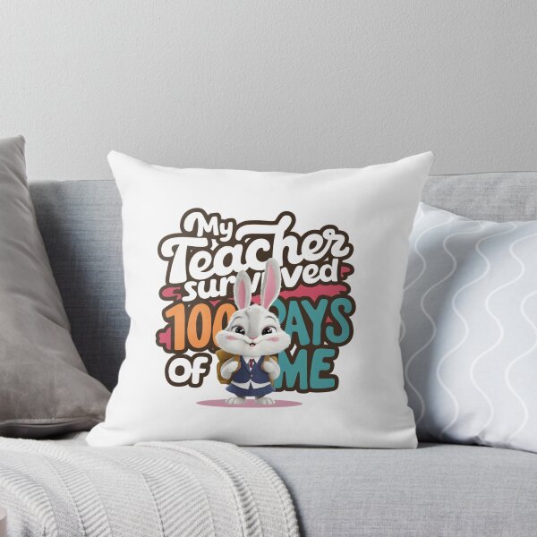 Item preview, My teacher survived 100 days of me - funny bunny designed and sold by Micjr.