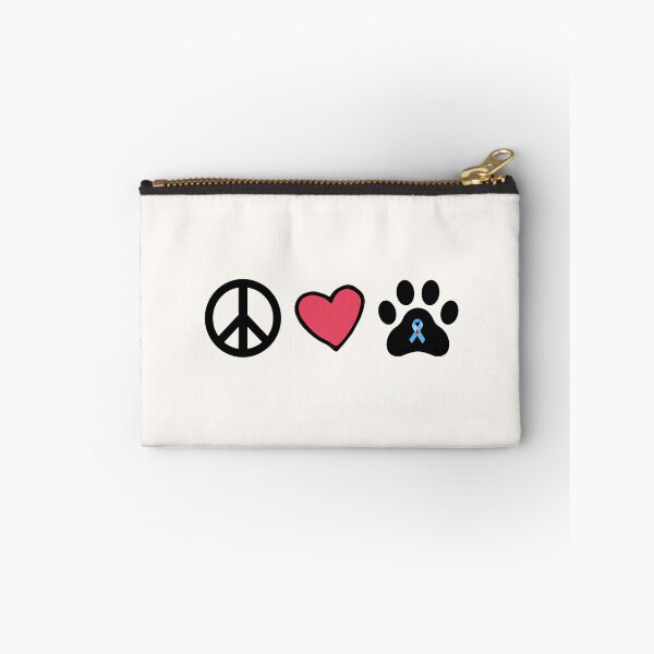 Item preview, Peace love paw print diabetes ribbon designed and sold by JulieAnnPix.