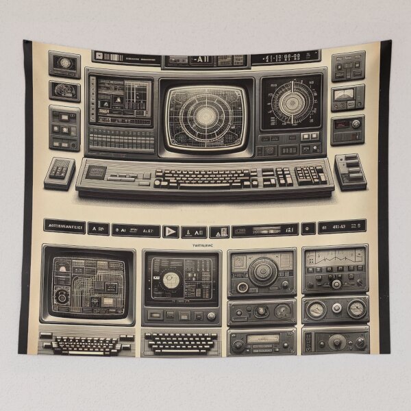 Item preview, Retro Futuristic Control Panel designed and sold by FarBeyound.