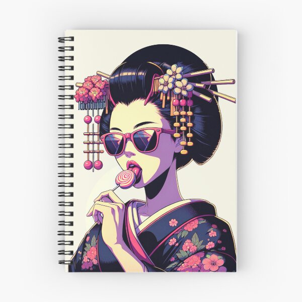 Aperçu de l'œuvre Geisha cool avec Lolly | Geishas cool créée et vendue par Mariana Piana.
