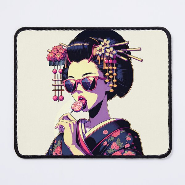 Aperçu de l'œuvre Geisha cool avec Lolly | Geishas cool créée et vendue par Mariana Piana.