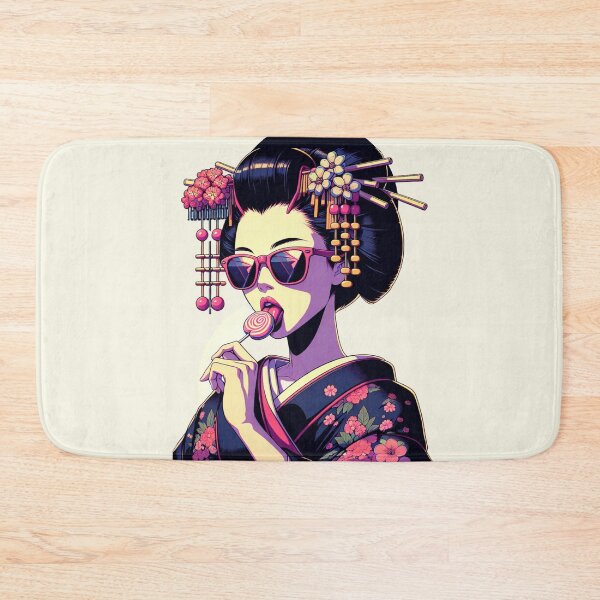 Artikelvorschau, Coole Geisha mit Lolly | Coole Geishas entworfen und verkauft von Mariana Piana.