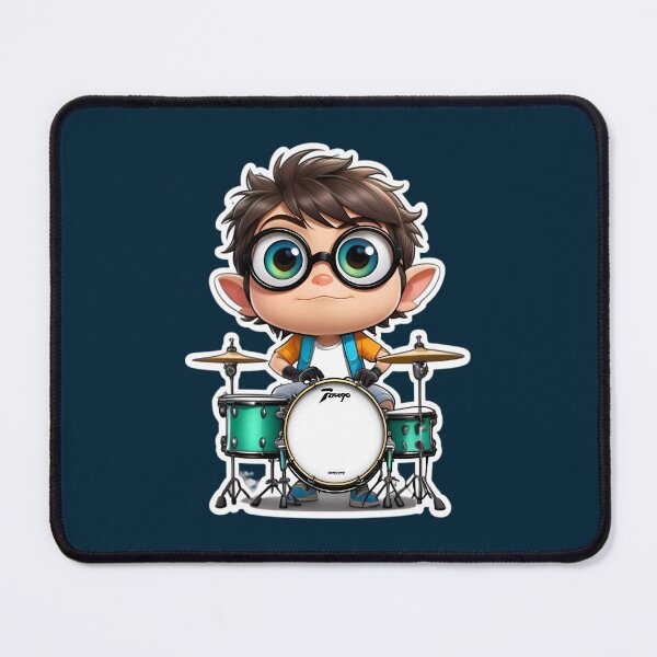 Item preview, Rockstar Boy On Drumset designed and sold by TheArtOfPat.