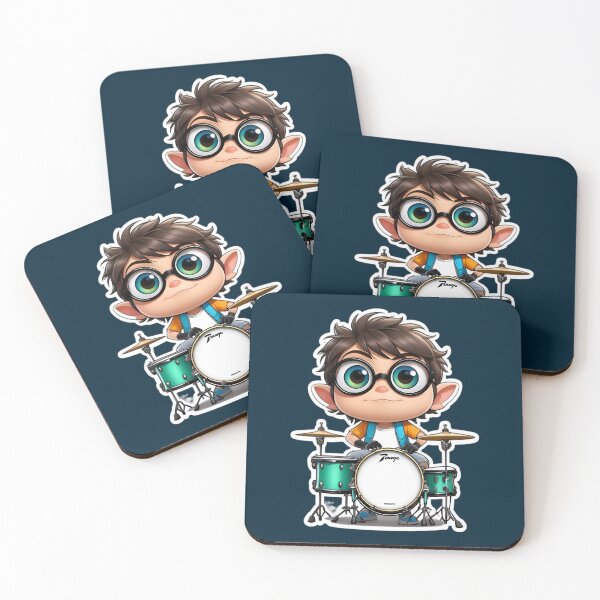 Item preview, Rockstar Boy On Drumset designed and sold by TheArtOfPat.