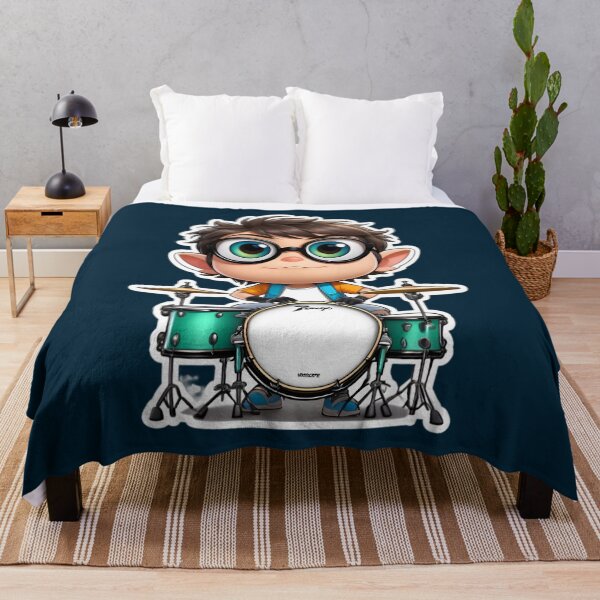 Item preview, Rockstar Boy On Drumset designed and sold by TheArtOfPat.