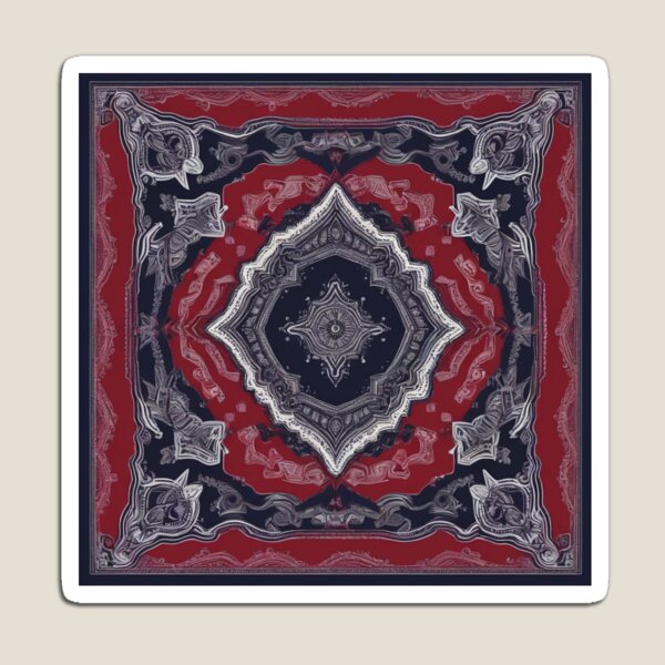 Item preview, RogerPattern - "Dynamic Bandana Fusion: Blue & Red Print" designed and sold by RogerPattern.