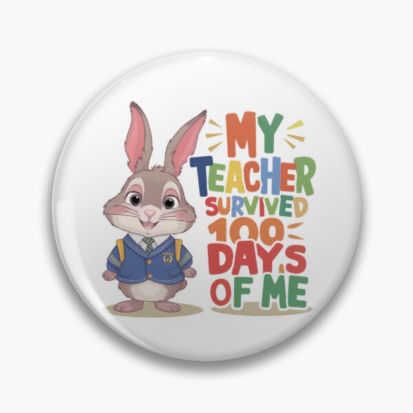 Item preview, My teacher survived 100 days of me - funny bunny designed and sold by Micjr.