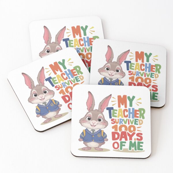 Item preview, My teacher survived 100 days of me - funny bunny designed and sold by Micjr.