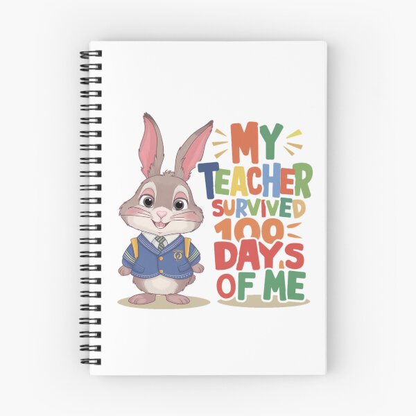 Item preview, My teacher survived 100 days of me - funny bunny designed and sold by Micjr.