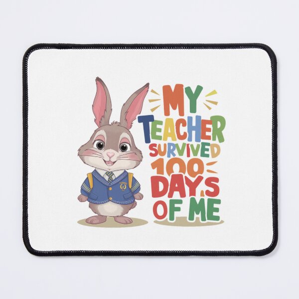 Item preview, My teacher survived 100 days of me - funny bunny designed and sold by Micjr.