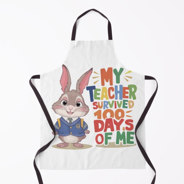 Item preview, My teacher survived 100 days of me - funny bunny designed and sold by Micjr.