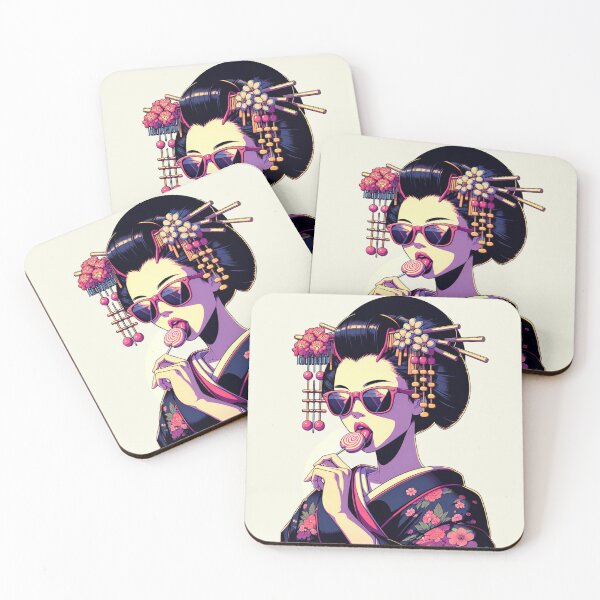 Aperçu de l'œuvre Geisha cool avec Lolly | Geishas cool créée et vendue par Mariana Piana.