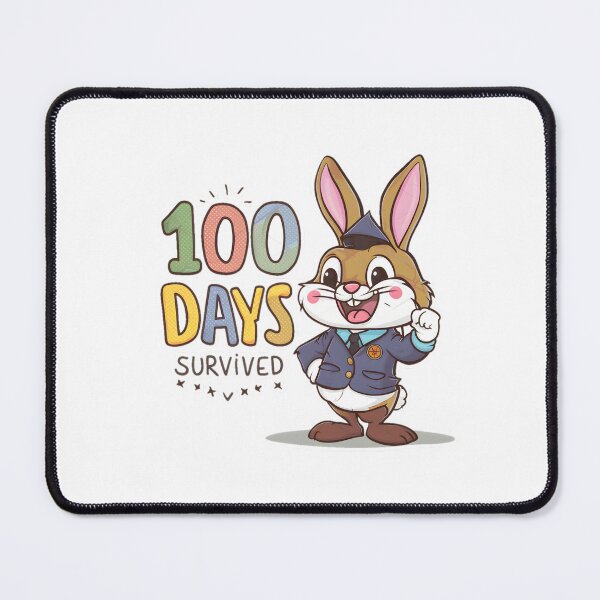 Item preview, My teacher survived 100 days of me - funny bunny designed and sold by Micjr.