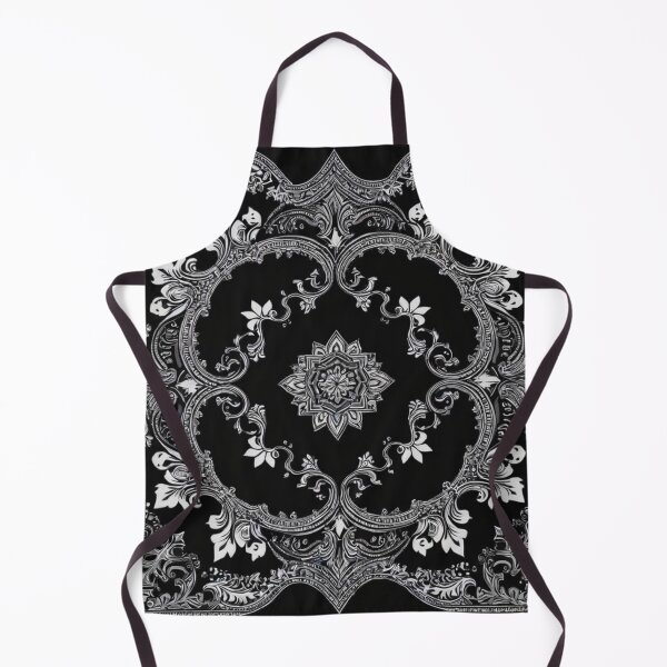 Item preview, RogerPattern - "Midnight Elegance: Black & White Bandana-Inspired Print" designed and sold by RogerPattern.