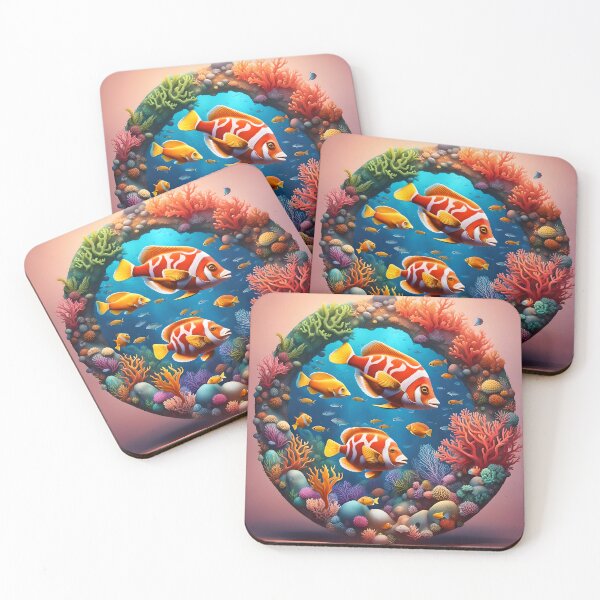 Item preview, Sphere with colourful fish and corals designed and sold by Conservation Art Emporium.