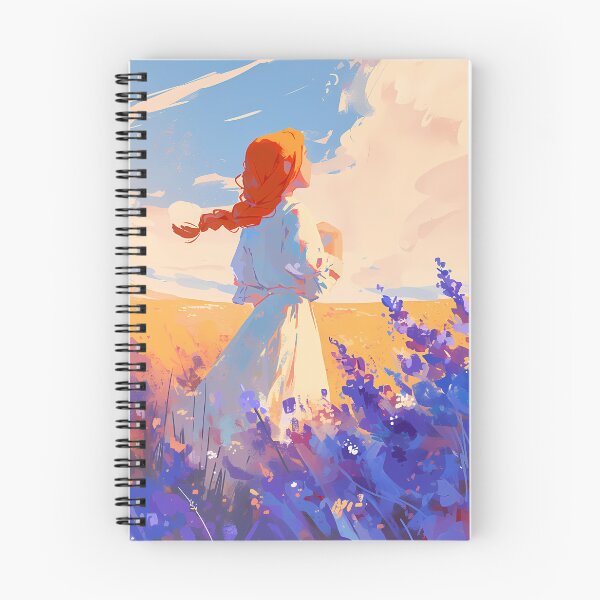 Item preview, Red Hair Girl In Lavender Fields designed and sold by sakurashorty.